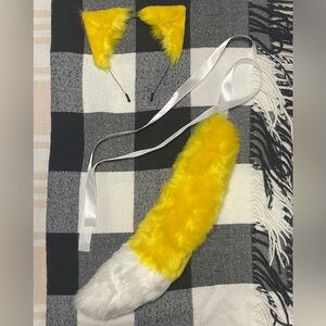 Yellow and White Furry Costume Set